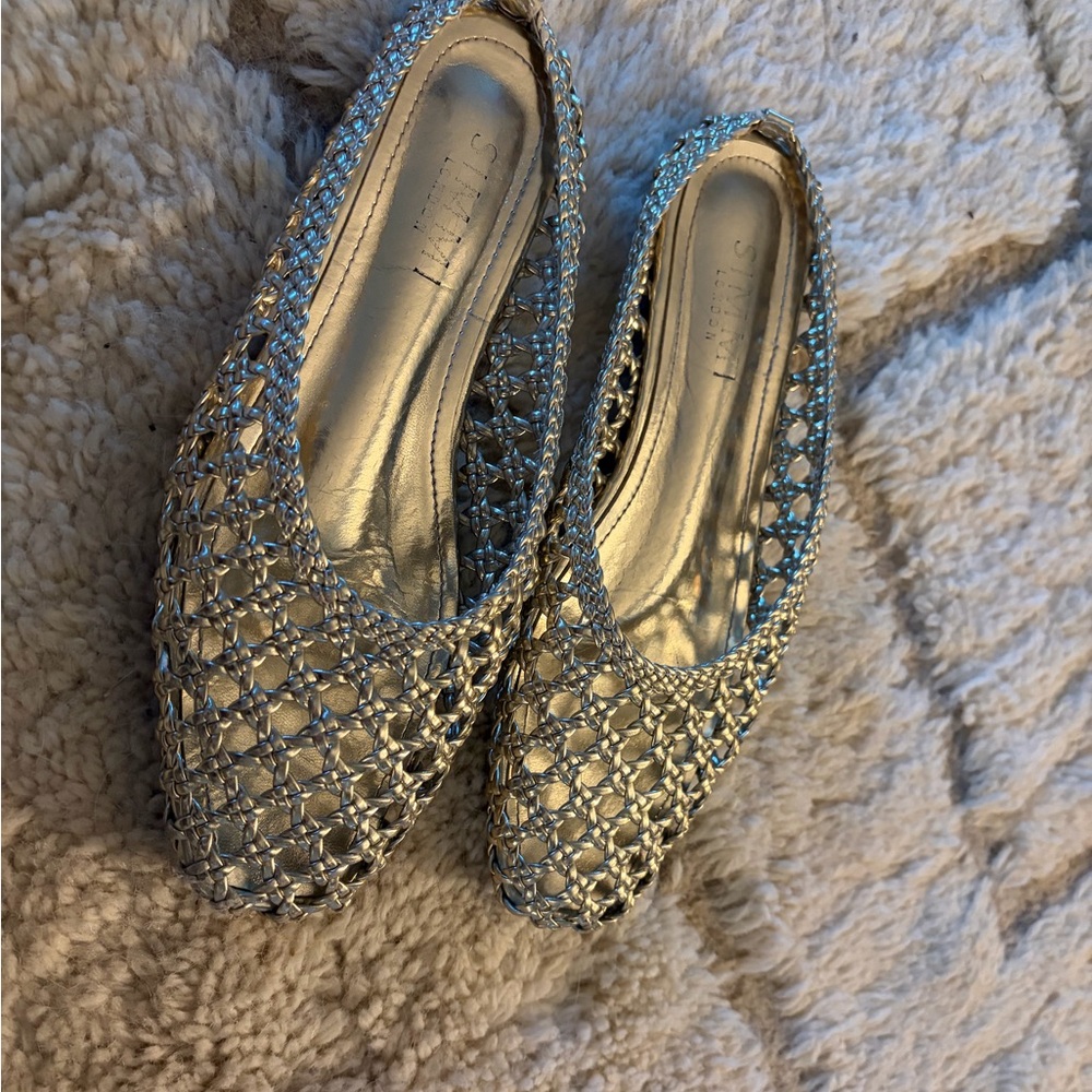 ASOS Simmi London Gold Flat Woven Mules - Picture 5 of 5